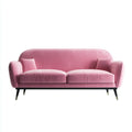 2-Sitzer Sofa Rosa 190 x 85 x 82 cm Polyester-Samt Rechteckig