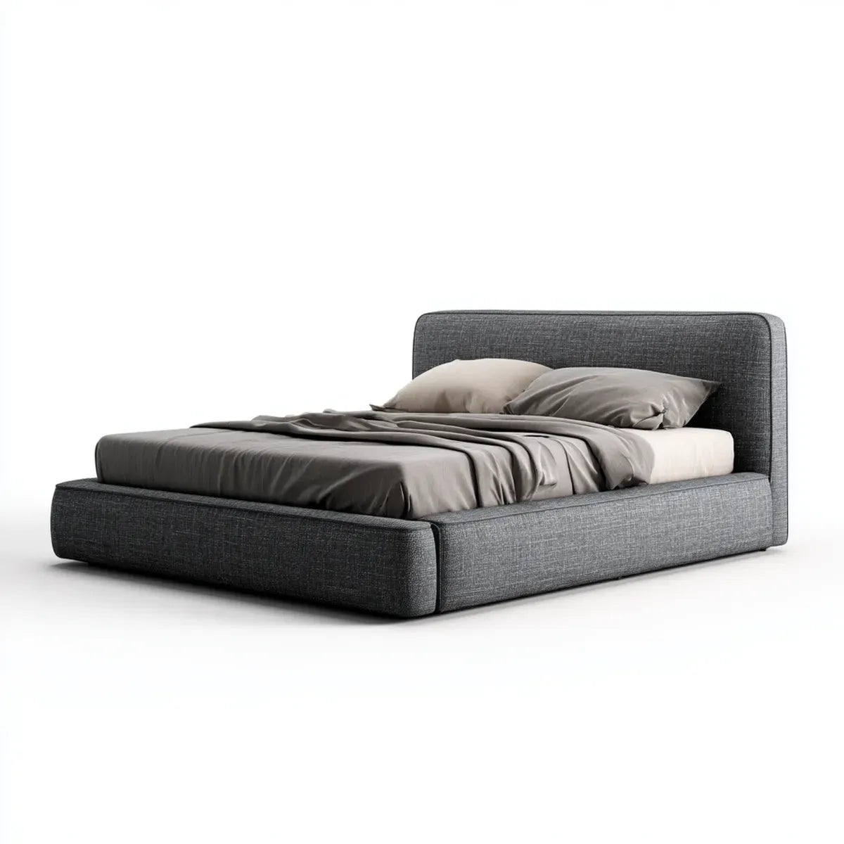 Polsterbett Doppelbett Anthrazit 180 x 200 cm Polyester Rechteckig