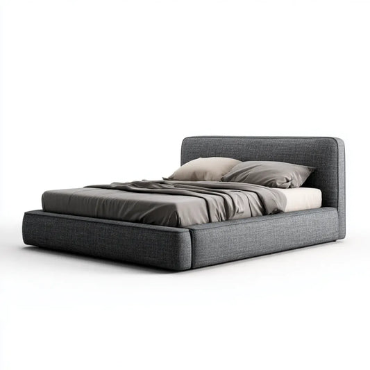 Polsterbett Doppelbett Anthrazit 180 x 200 cm Polyester Rechteckig