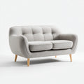 2-Sitzer Sofa Grau 150 x 80 x 82 cm Polyester mit Schaumstoffpolsterung gerade