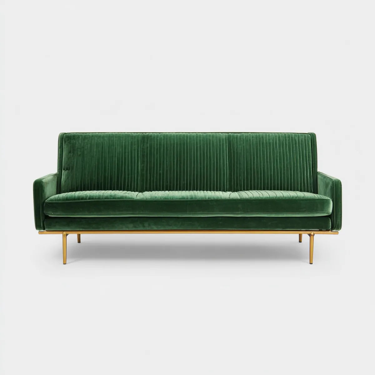 3-Sitzer Sofa Dunkelgrün 190 x 85 x 84 cm Polyester-Samt Rechteckig